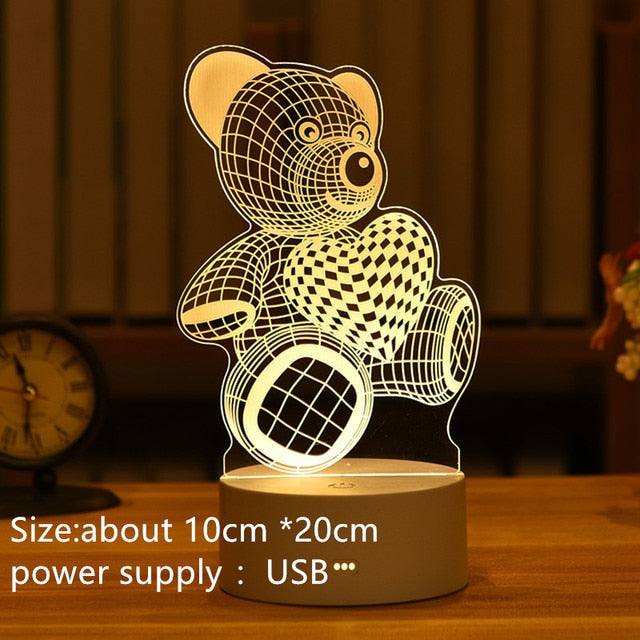 3D acrylic led lamp